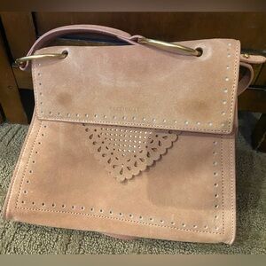 Italian Coccinelle Swade Salmon Pink Satchel Purse